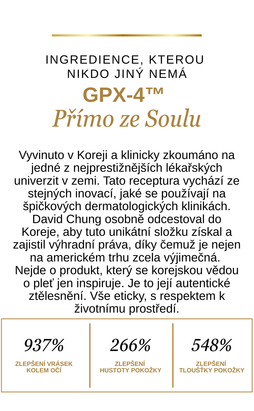 Ingredience GPX-4 z Koreje